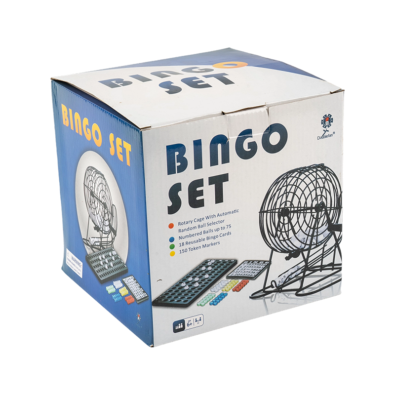 Set bola bingo putih deluxe mudah alih