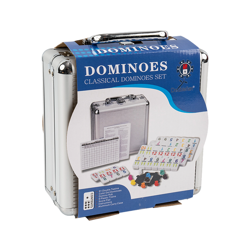 Double Twelve Aluminium Box Domino Train Mexico